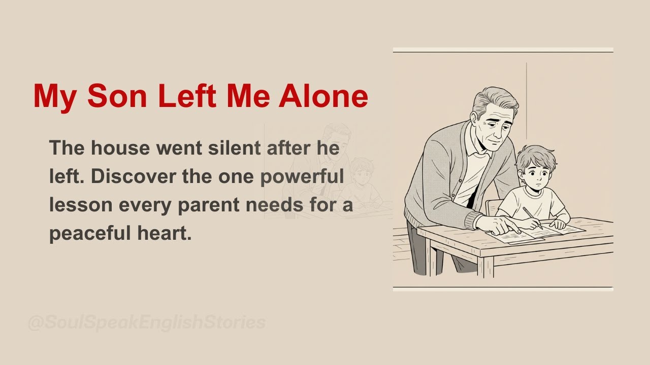 My Son Left Me Alone | A Father’s Emotional Story of Letting Go | Soul Speak English Stories