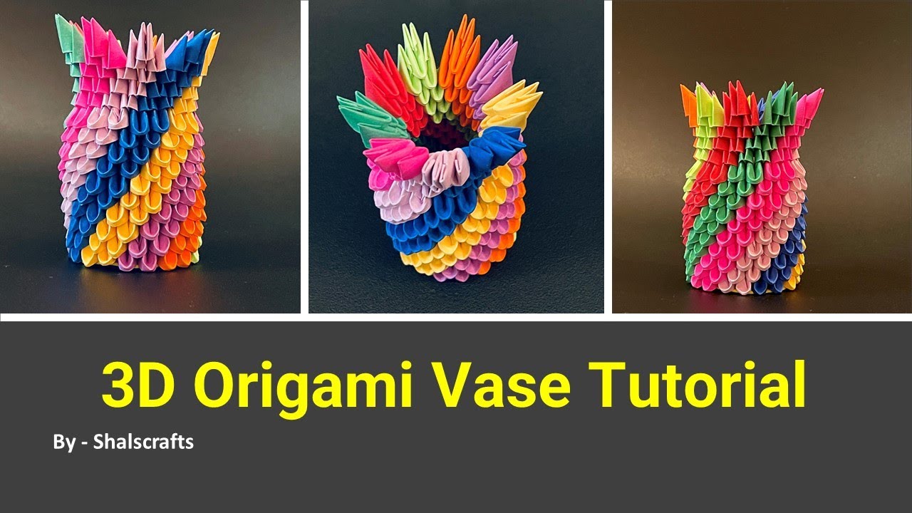 3D Origami Vase Tutorial