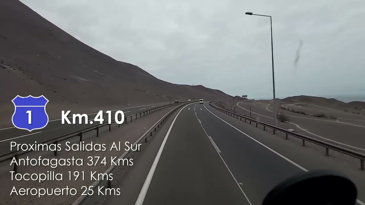 Chile Via Panamericana : Ruta Nacional 1 : Tramo Iquique a Antofagasta