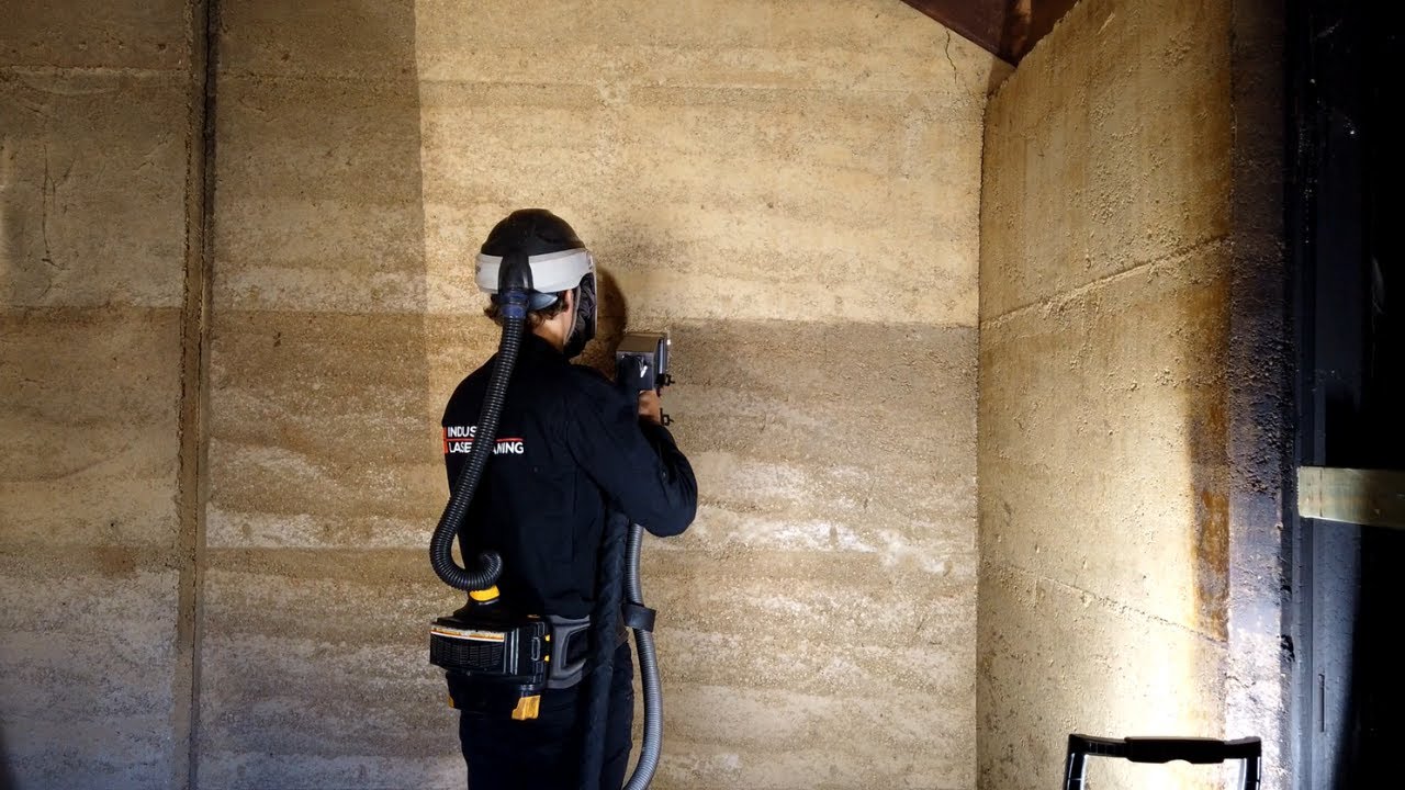 Laser cleaning after a bush fire