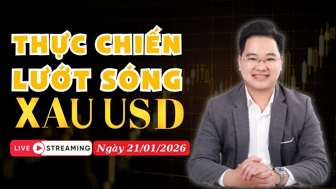 LIVESTREAM TRADING Thực chiến lướt sóng vàng ngày 21/01/2026. #xauusd #forex