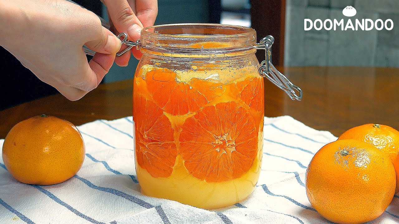 과즙팡팡 상콤달콤 오렌지청🍊 Orange Ade : 두만두 doomandoo