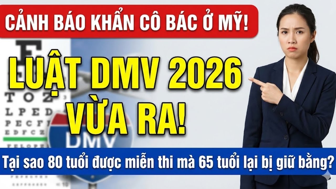 BÍ MẬT ĐỘNG TRỜI DMV: 80 Tuổi Được Miễn Thi, Tại Sao 65 Tuổi Lại Bị Gọi Lên 