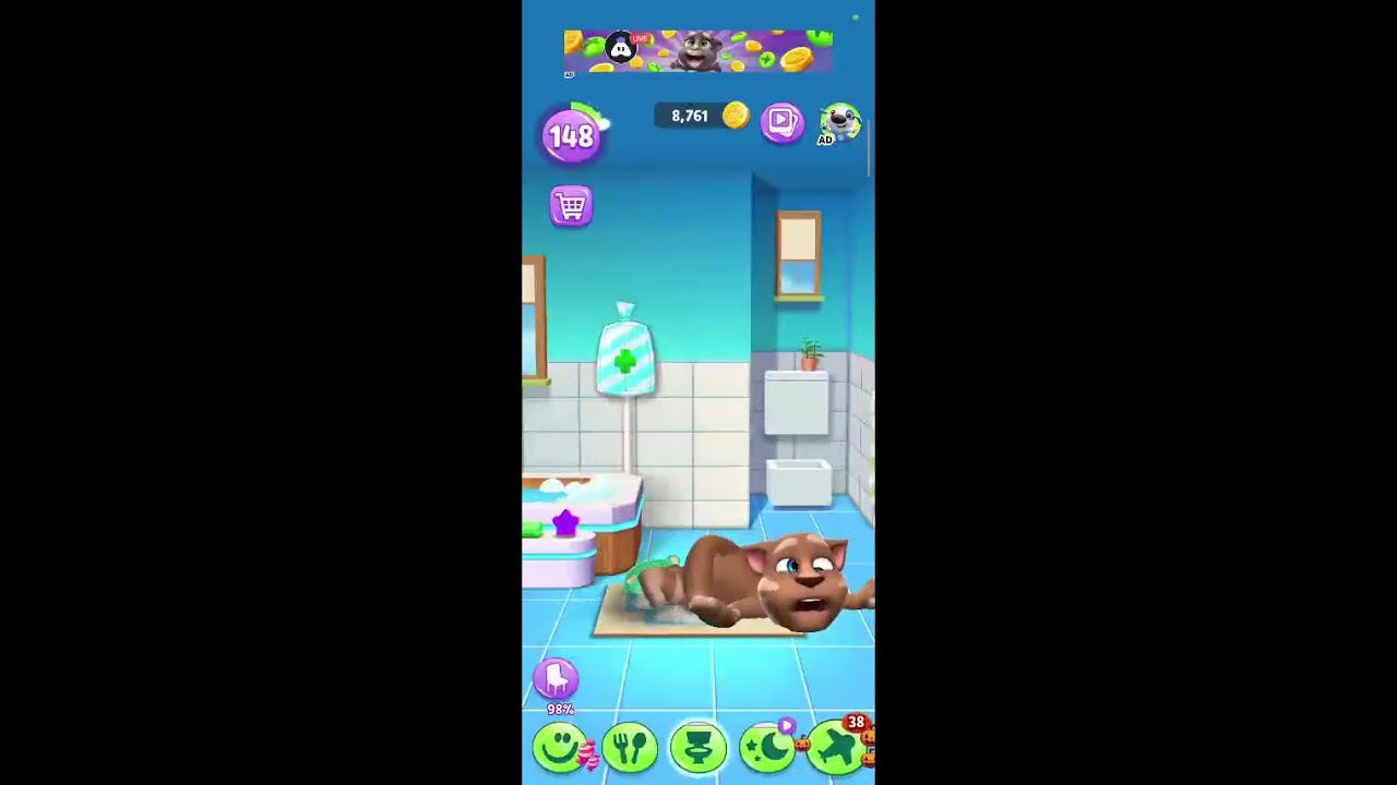 Talking Tom's Crazy 🤯 Adventure! 🇬🇧 #shorts​ #live​ #london​ #trending​ #viraltom​ #funnycat