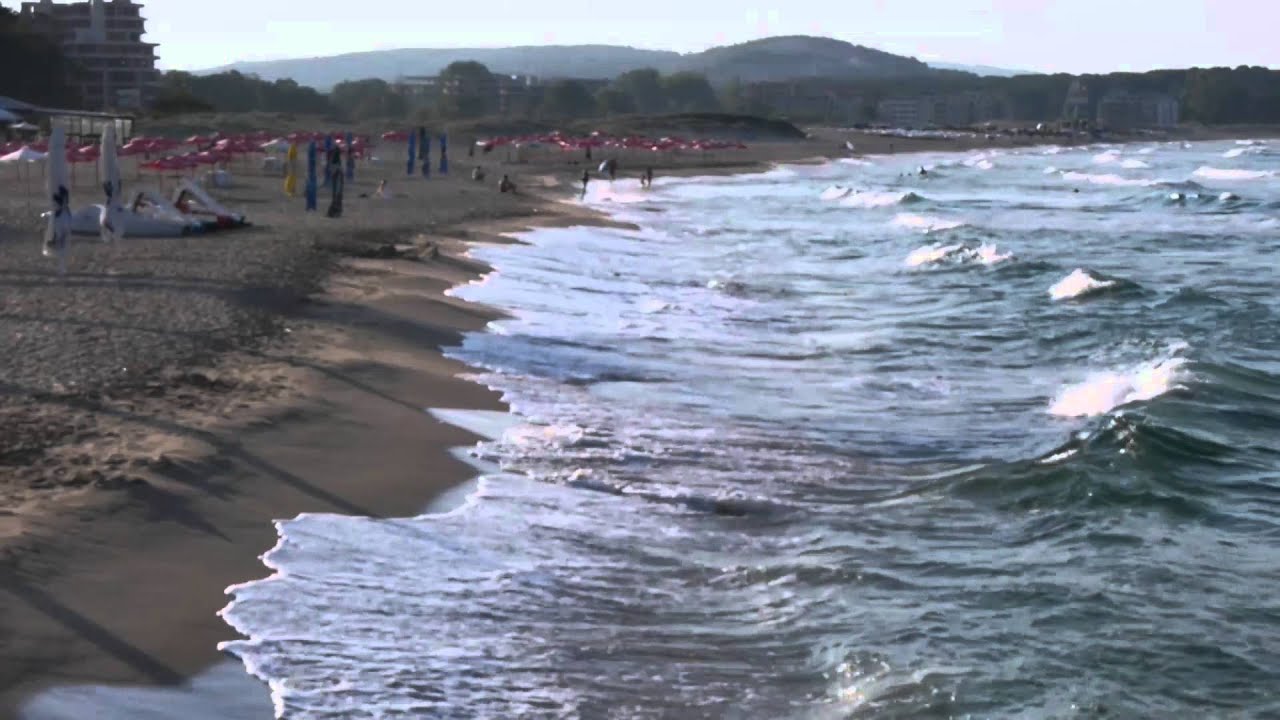 Long, sandy Primorsko beach, Black Sea Coast Bulgaria.