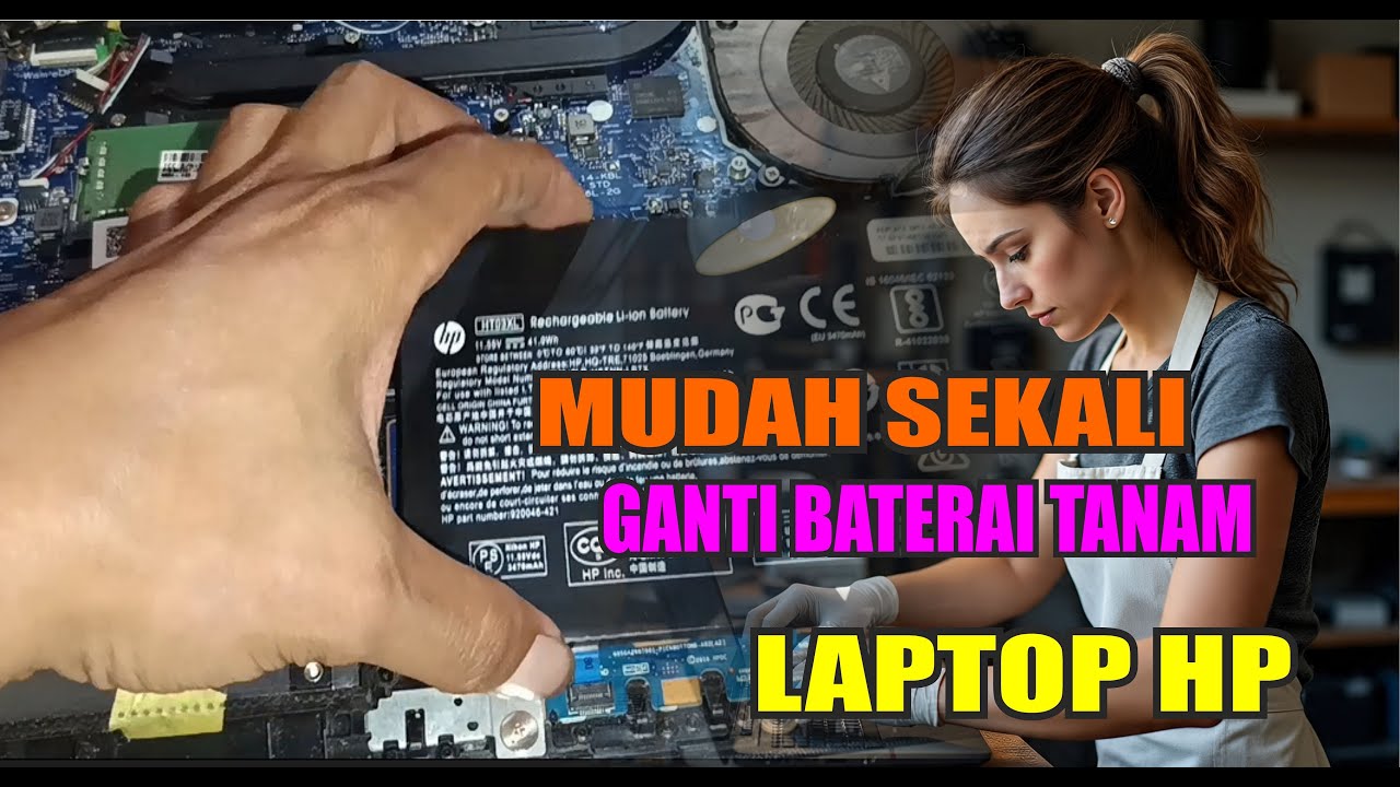 Cara ganti Baterai tanam Laptop HP 14 ck0006tx