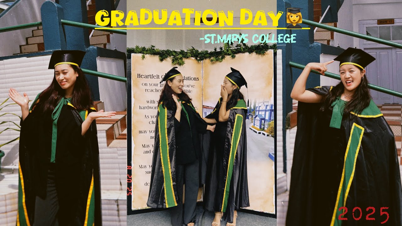 🥳 A Day to Remember – Graduation 2025|| st.marys college ,Shillong❤️📝