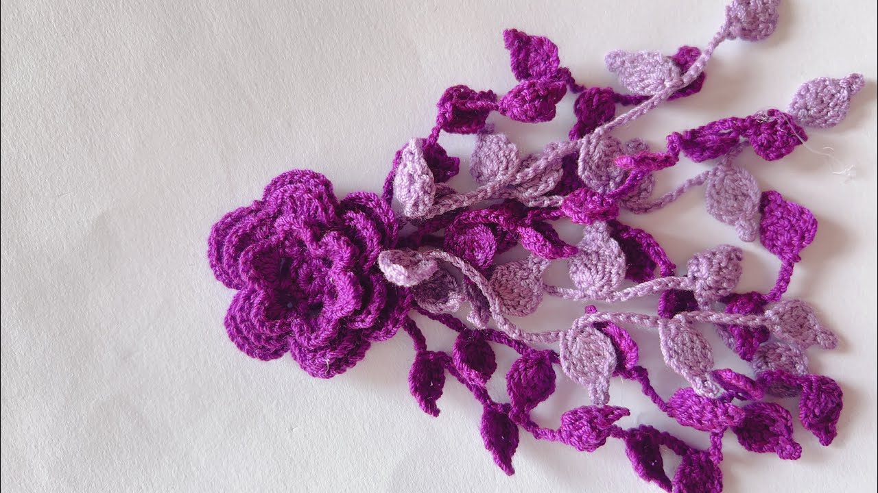 Crochet brooch