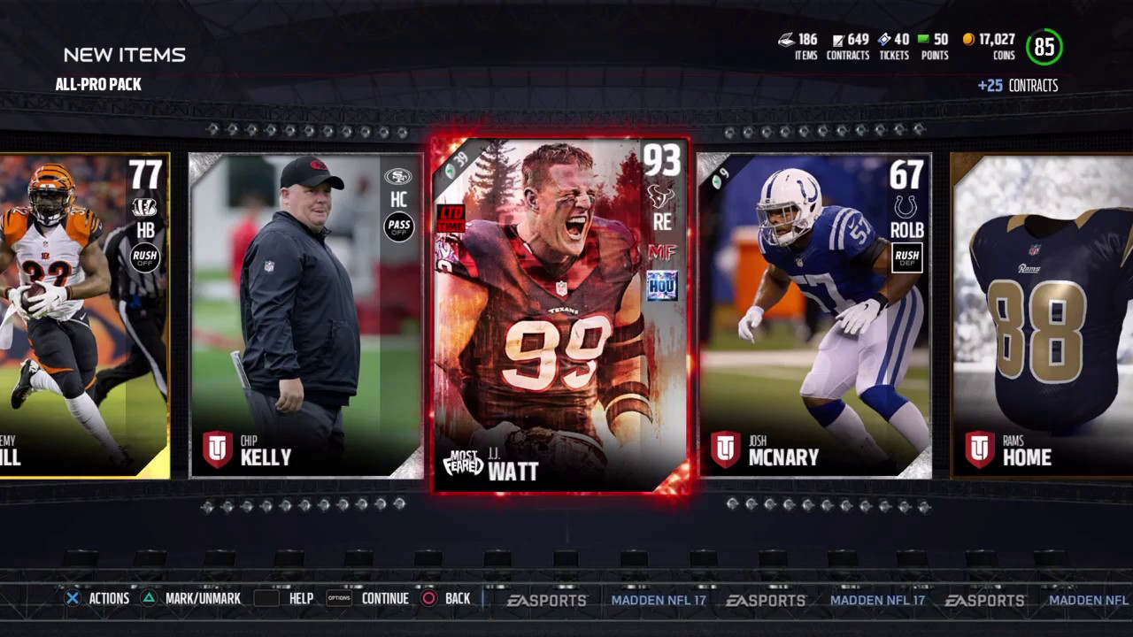 Madden 17 Ultimate Team- PULLING JJ WATT!!!
