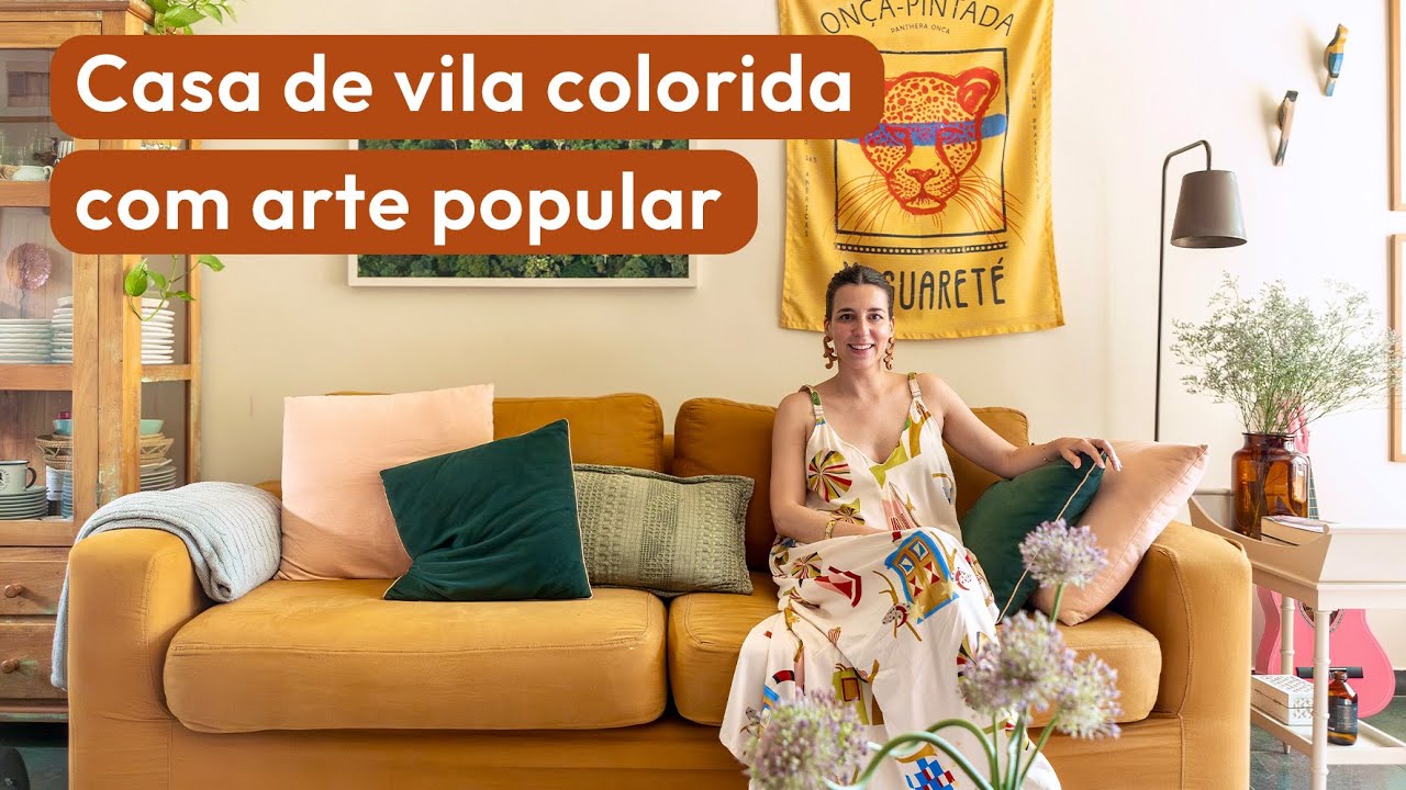 CASA DE VILA COM DECOR COLORIDO E QUINTAL | Um lar com boas ideias para espaços alugados