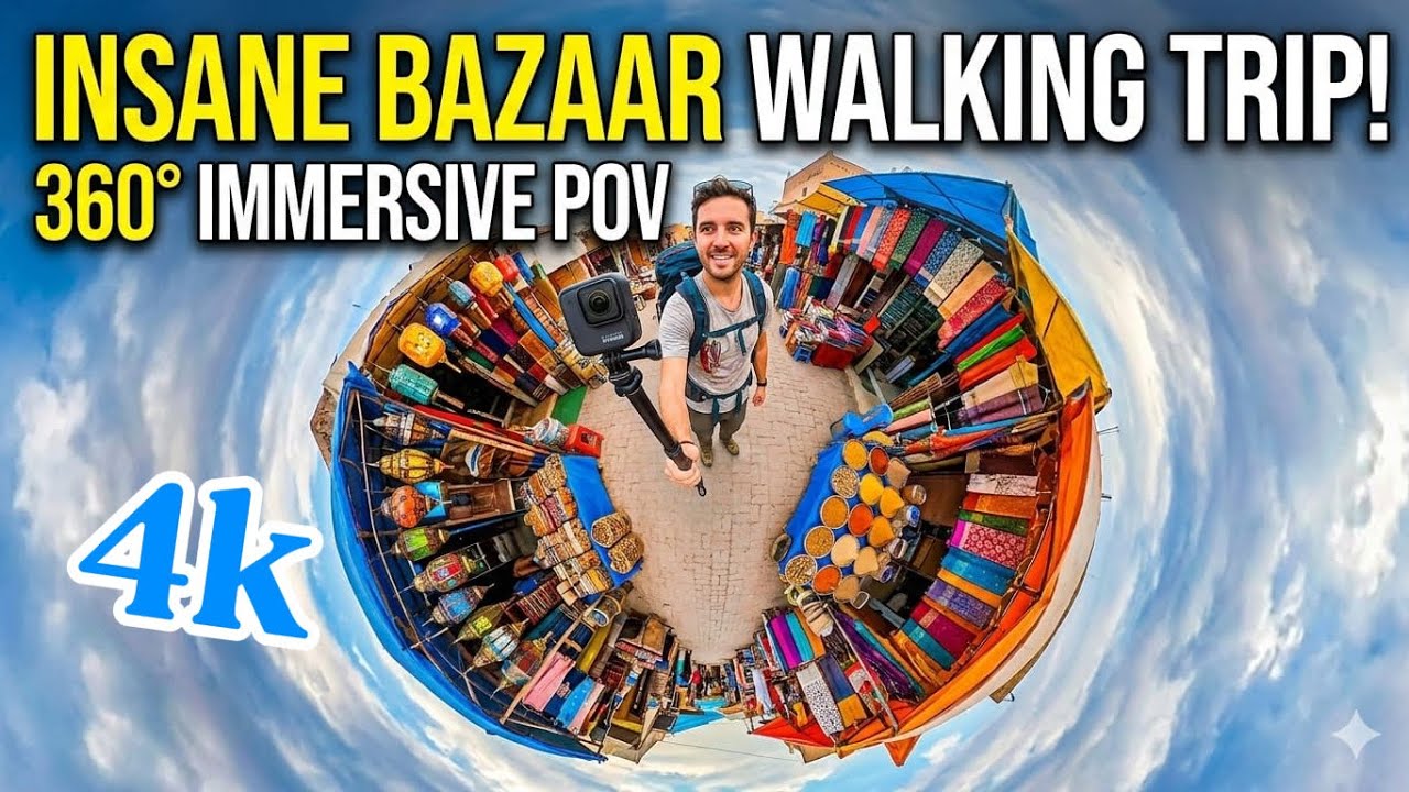 🌍 INSANE 360° BAZAAR! | Immersive Walking Tour in 4K