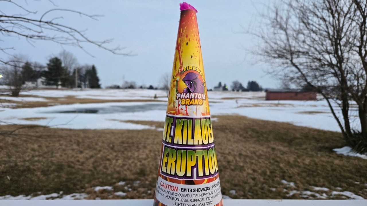 MT.KILAUEAS ERUPTION big cone fountain from phantom brand fireworks