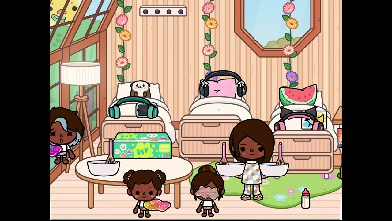 MAKING SLIIIIIIIME with the kids(Toca Boca rp)#tocaboca 