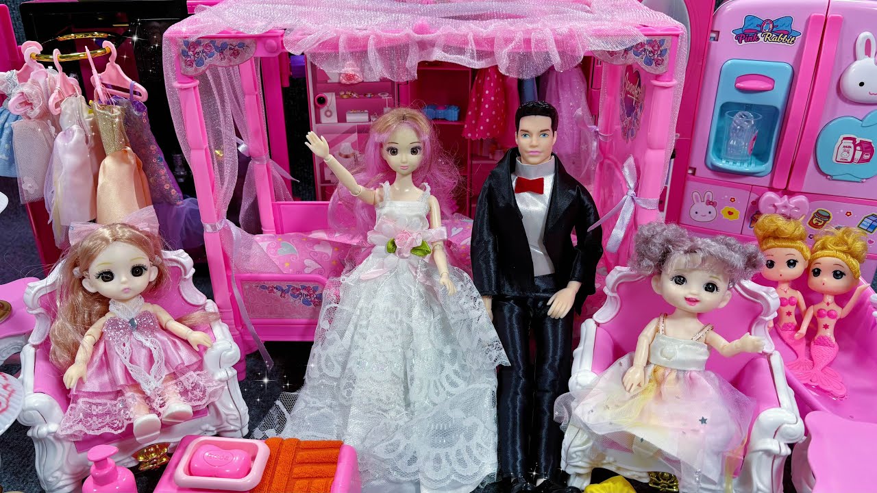 10 Minutes Satisfying with Unboxing Barbie Princess House & Wardrobe Collection ToysReview | ASMR