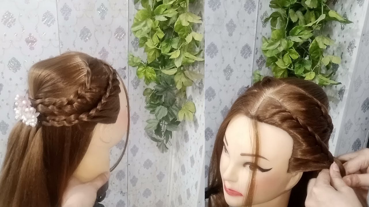 Party hair style, short hair open hairstyles, simple weeding hair style