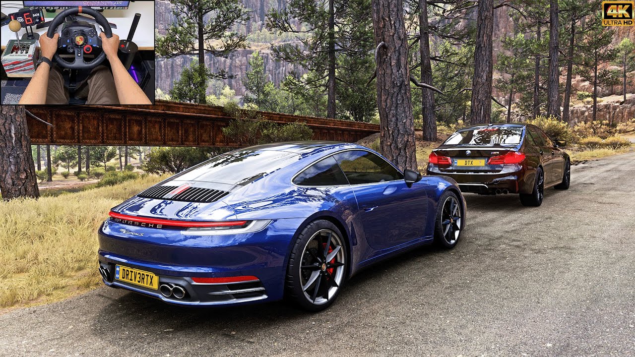 Porsche 911 Carrera S & BMW M4 F82- Forza Horizon 5 | Logitech G29 Steering Wheel