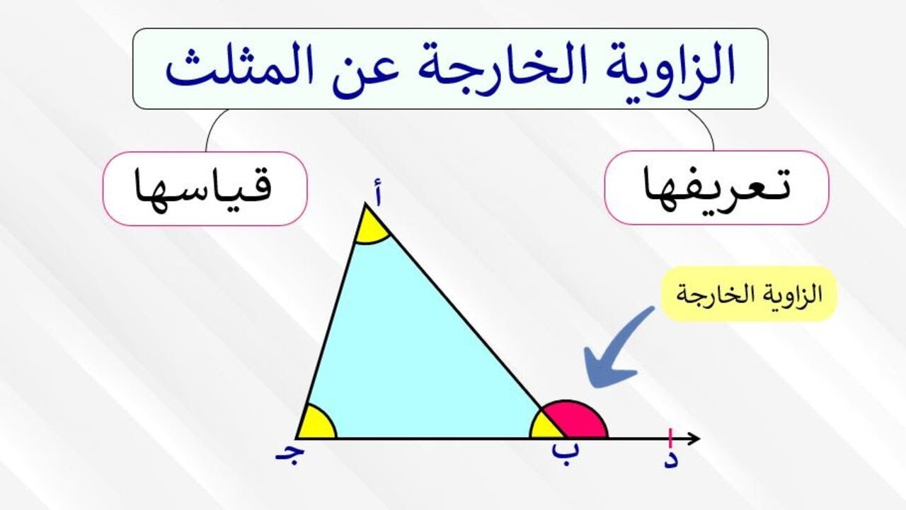 كـيـفـيـة حـسـاب قـيـاس الـزاويـة الـخـارجـة عـن الـمـثـلـث