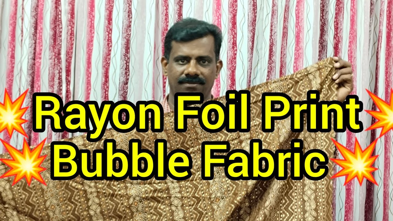 💥Rayon Foil Print💥Bubble Fabric💥