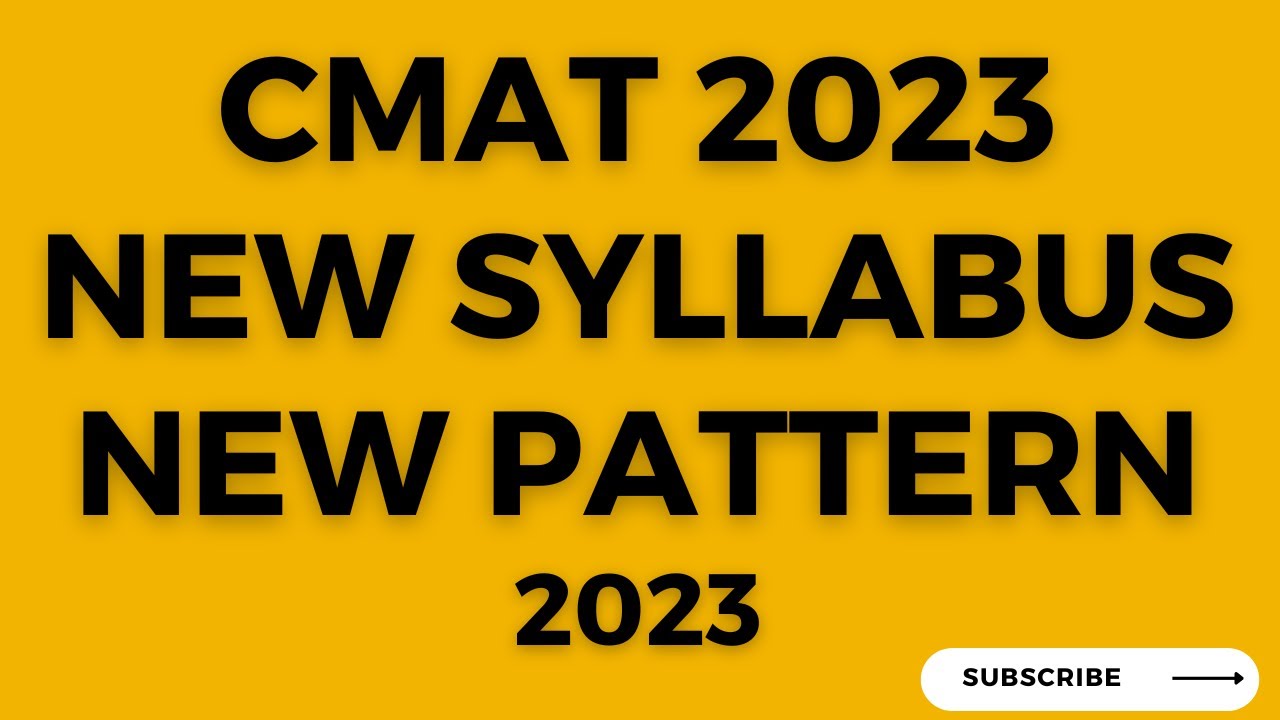 CMAT 2023 New Syllabus New Paper Pattern #mbaa2z