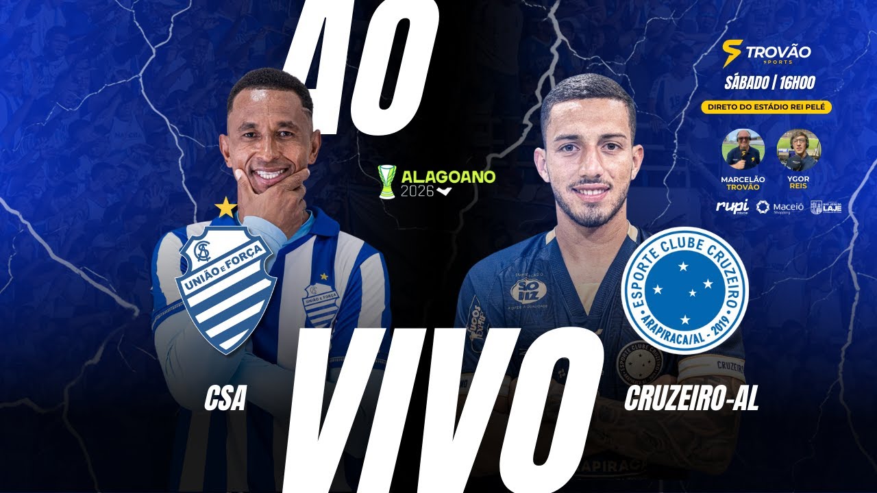 AO VIVO | CSA x Cruzeiro-AL | Campeonato Alagoano 2026 | 7ª Rodada | Trovão Sports - Maceió Shopping