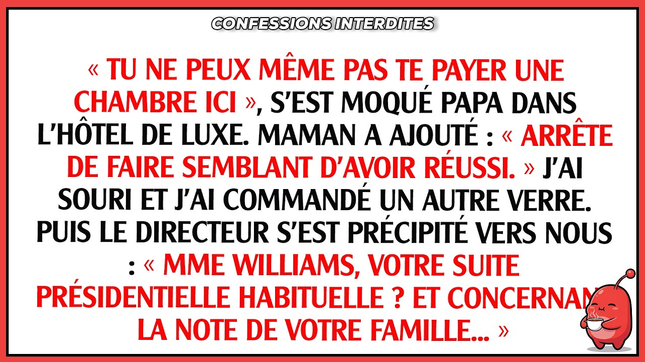 Trop pauvre pour l’hôtel du mariage », disaient mes parents… puis le gérant m’a appelé « la famille