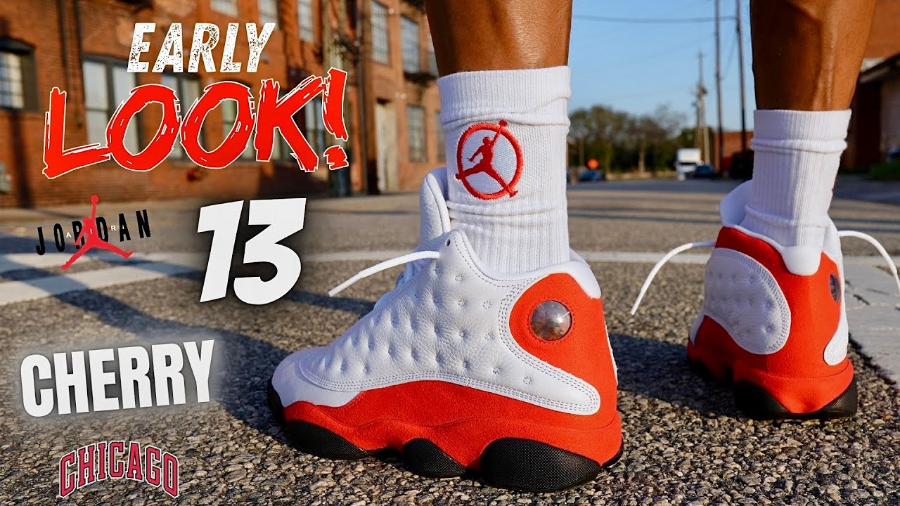 ONLY TOOK A DECADE BUT THEY'RE BACK! EARLY LOOK JORDAN 13 CHERRY' CHICAGO! ON FEET SIZING OVERVIEW!!