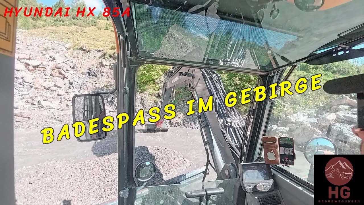 Schottergewinnung in den Alpen