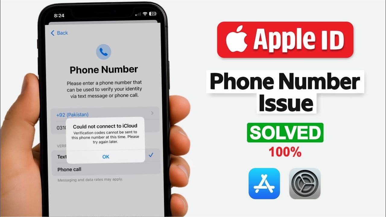 Could not connect to iCloud | Verification codes cannot be sent tho this phone number at this time