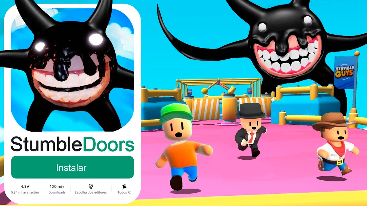 Eu criei o Stumble Guys do SCREECH do Doors de Roblox...