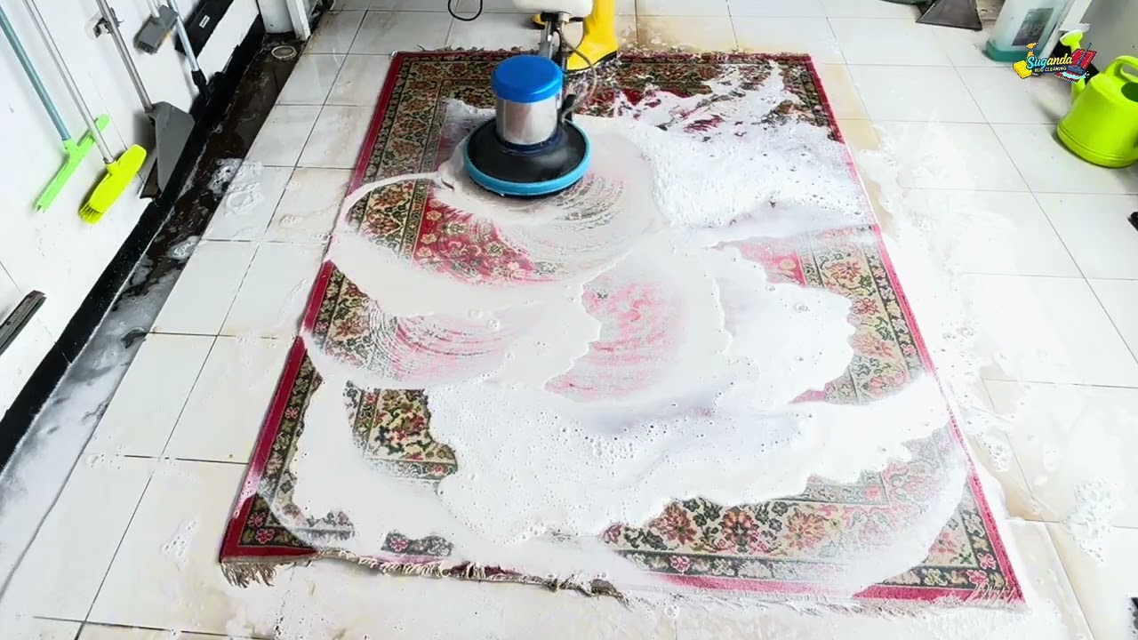 Extremely Dirty RED Carpet – Super Satisfying Deep Cleaning