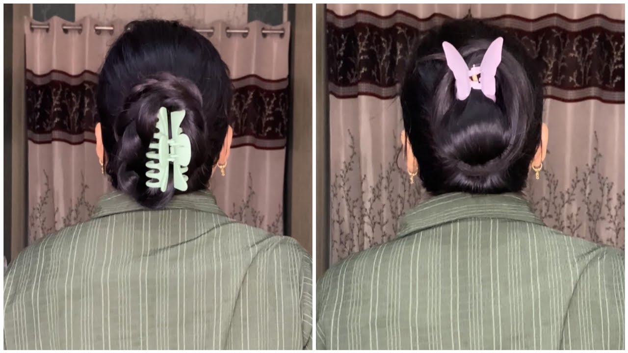 Women Long Hair..... Hair Bun Hairstyle Tutorial Ideas 