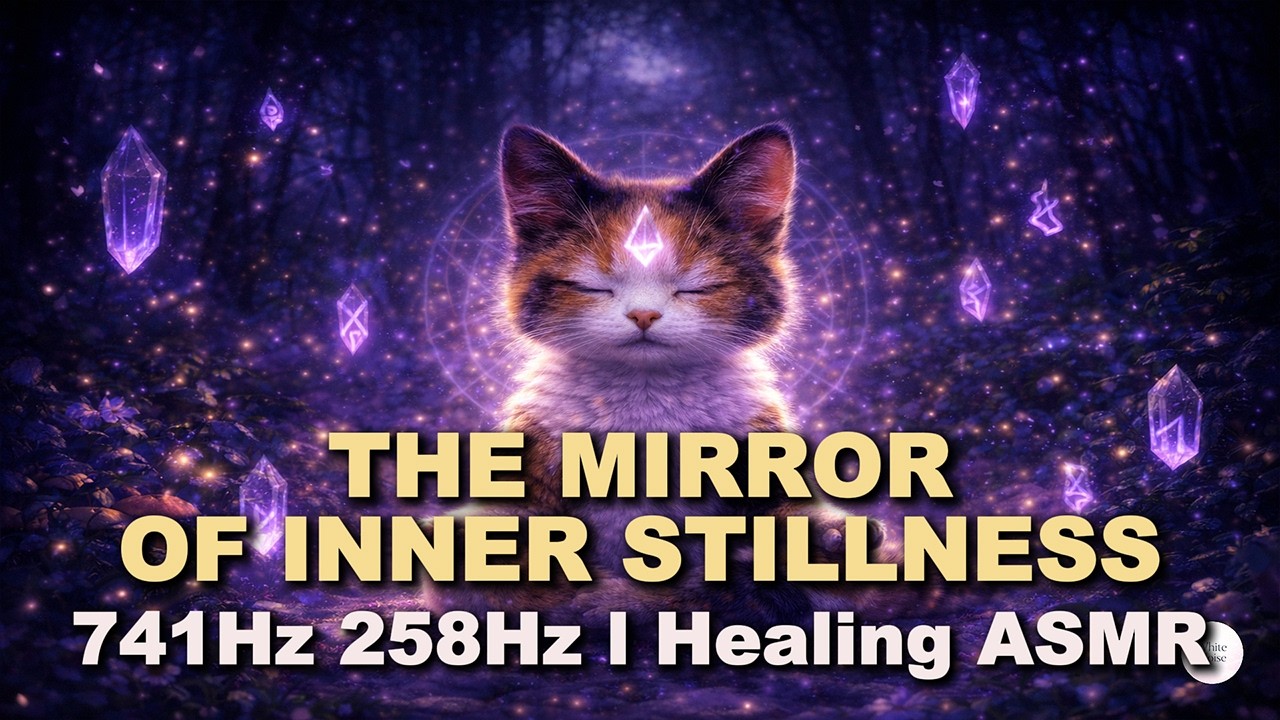 [White Noise] The Mirror of Inner Stillness 741Hz 258Hz ASMR No Ads