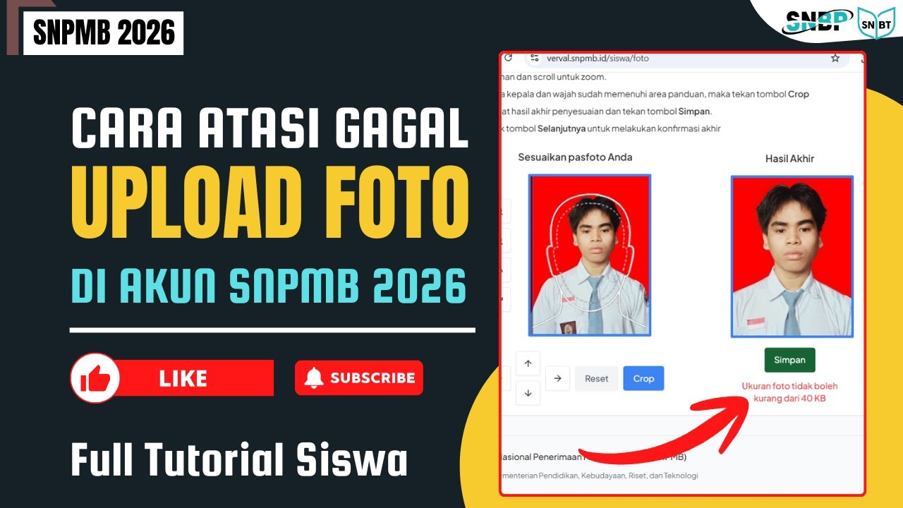 Panduan Mengatasi Error Upload Foto SNPMB 2026: Ukuran, Format, dan Resolusi