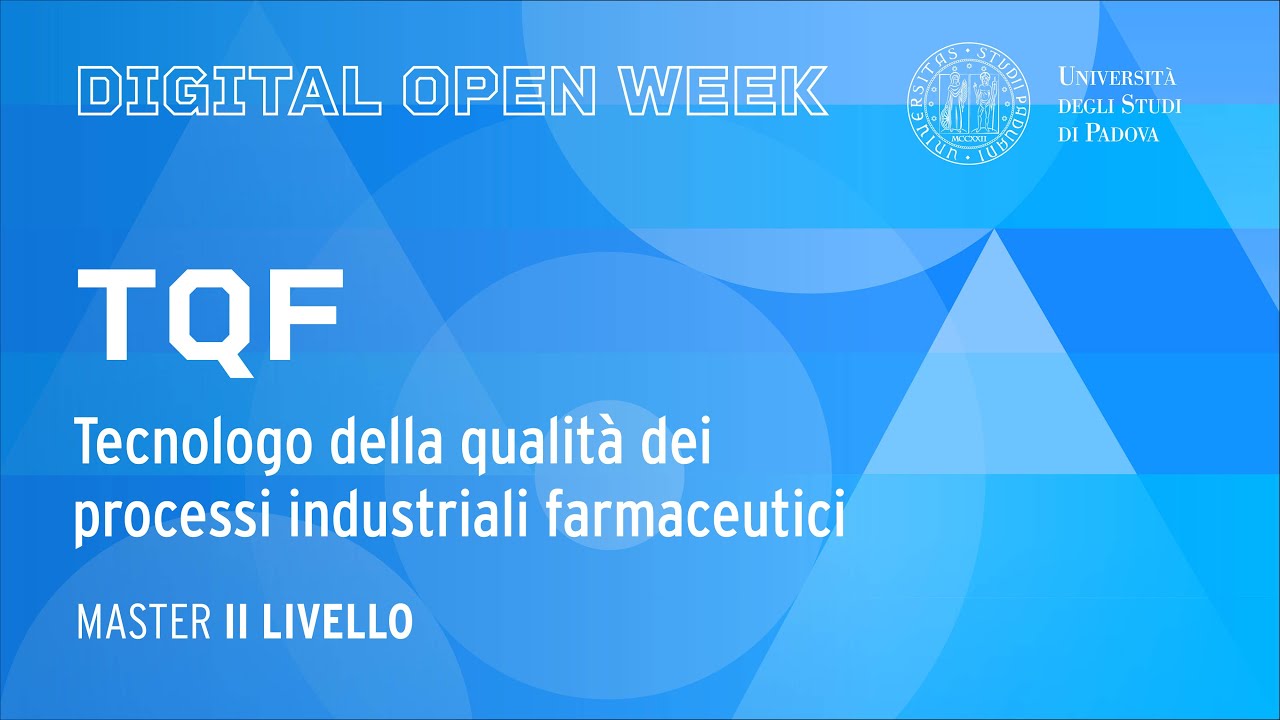 Open Day Master TQF 2025/26 - Tecnologo della qualit&agrave; dei processi industriali farmaceutici