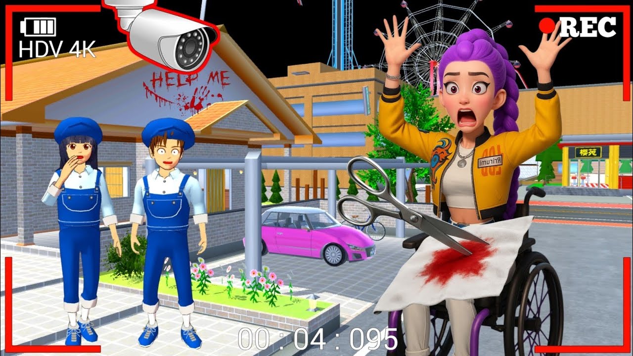 Yuta mio Panik CCTV rekam banyak monster di Kota SAKURA SCHOOL SIMULATOR