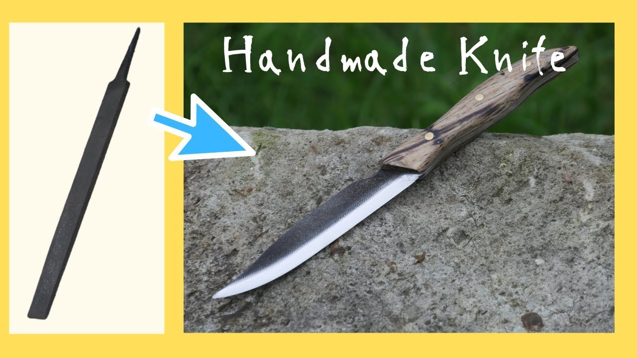 【Handmade knife DIY】古いヤスリからキャンプ用サバイバルナイフを作る方法。
