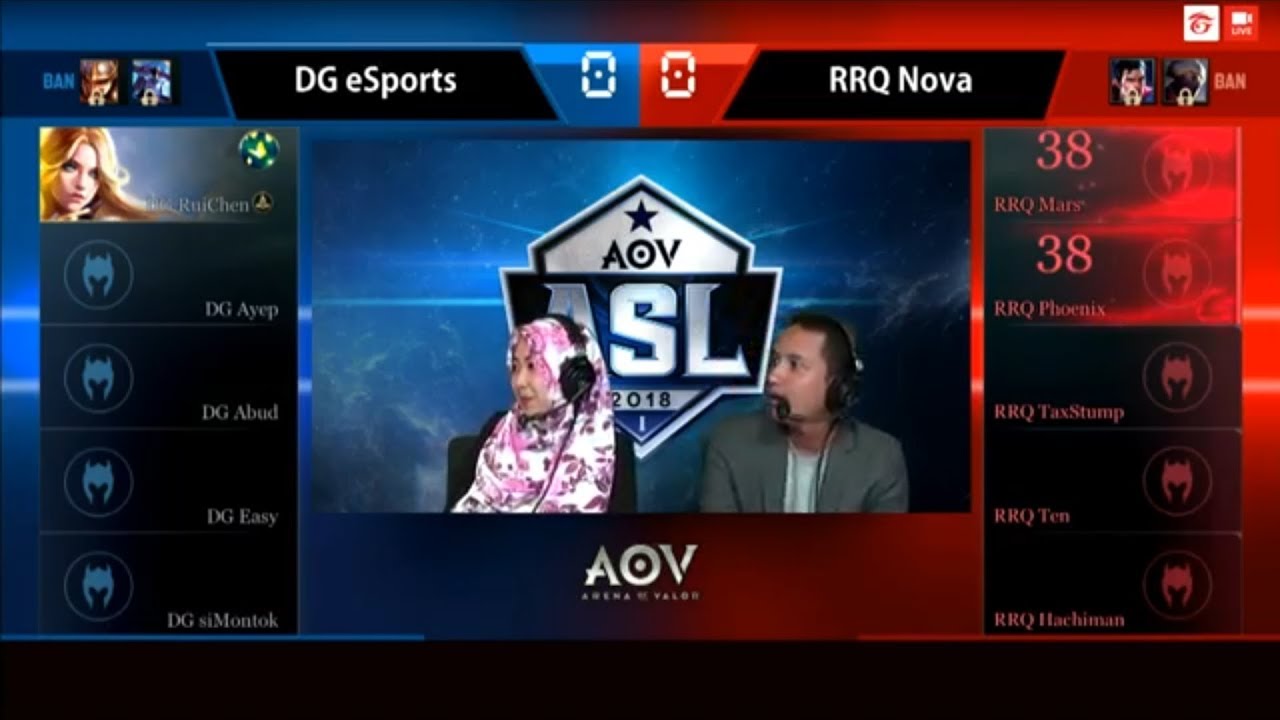 Full Match DG ESports vs RRQ NOVA - ASL 2018 Season 1 Week 5 Arena Of Valor