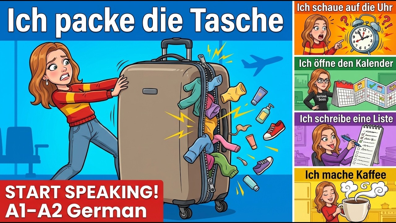 Deutsch A1: Heute & Morgen planen (48 Sätze) | Hören & Nachsprechen