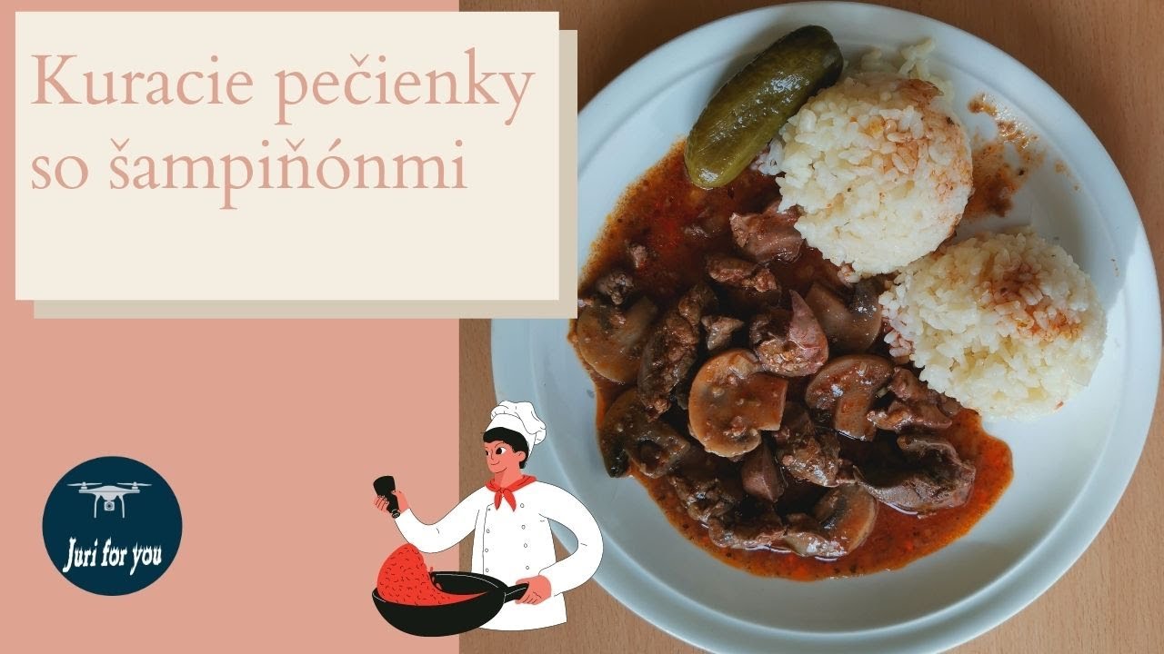 Kuracie pečienky s ryžou a šampiňónmi