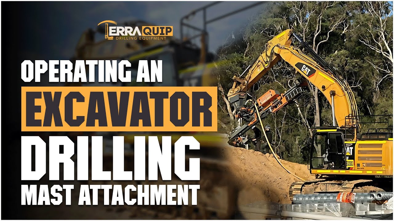 How to operate a drilling mast attachment - Marini MR A120/100