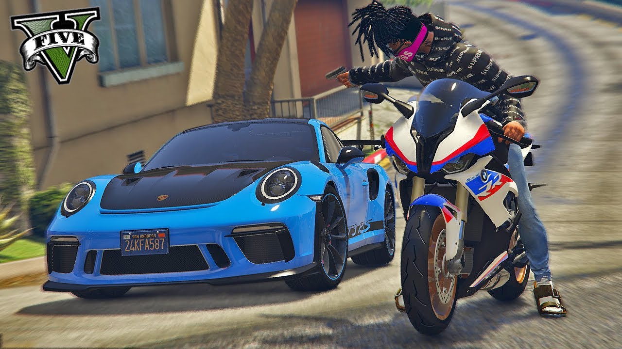 BRAQUAGE DE VÉHICULE EN BMW S1000RR JE RENDS DINGUE LA GENDARMERIE | GTA V RP MOD