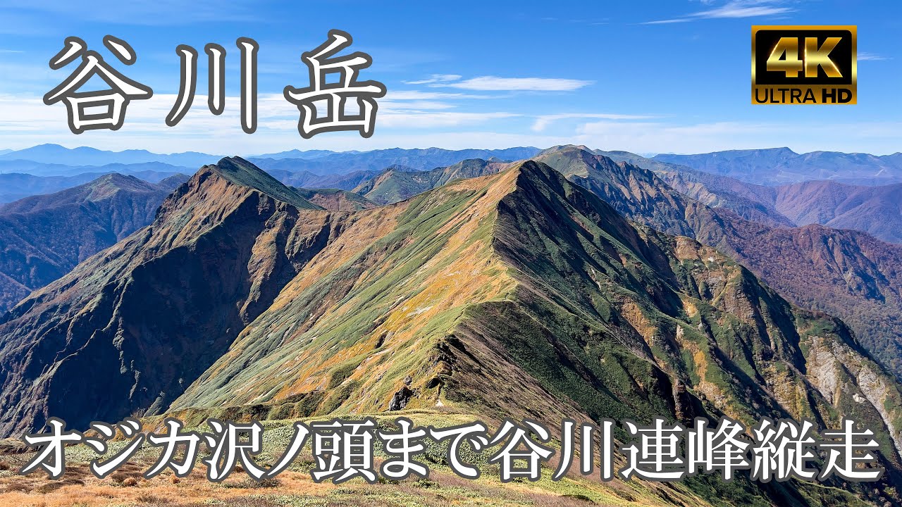 【4K JAPAN】谷川岳｜登山ルート全部紹介｜紅葉最後の谷川連峰縦走｜日本百名山｜初心者（Mt.Tanigawa）-2022/10/21