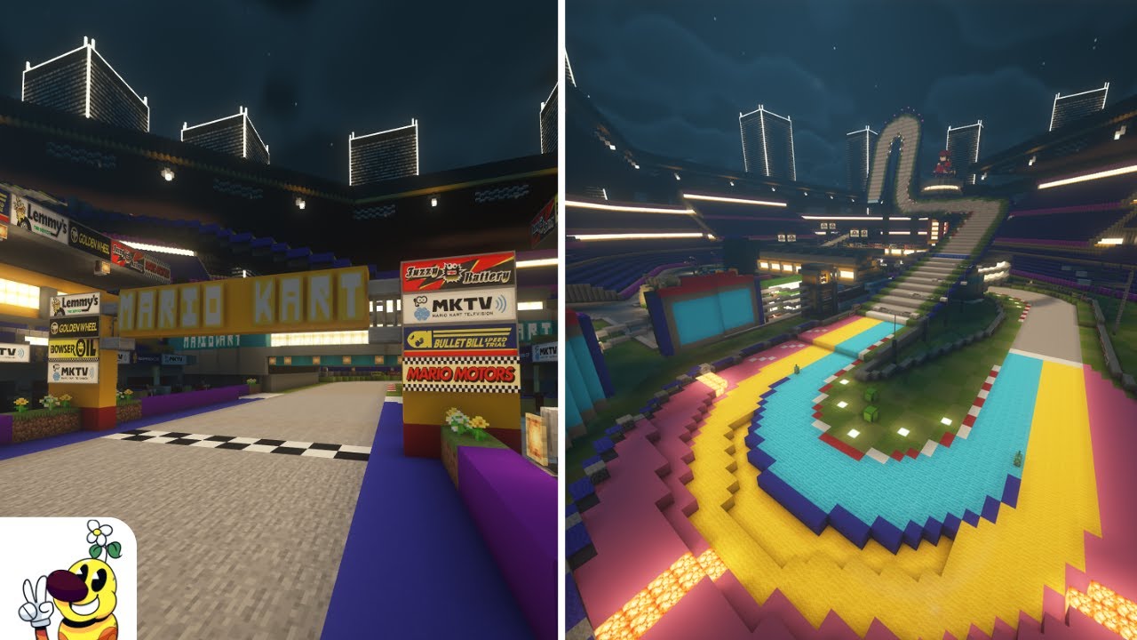 MARIO KART STADIUM in MINECRAFT - Making every MK8DX track in Minecraft (Ep 1)