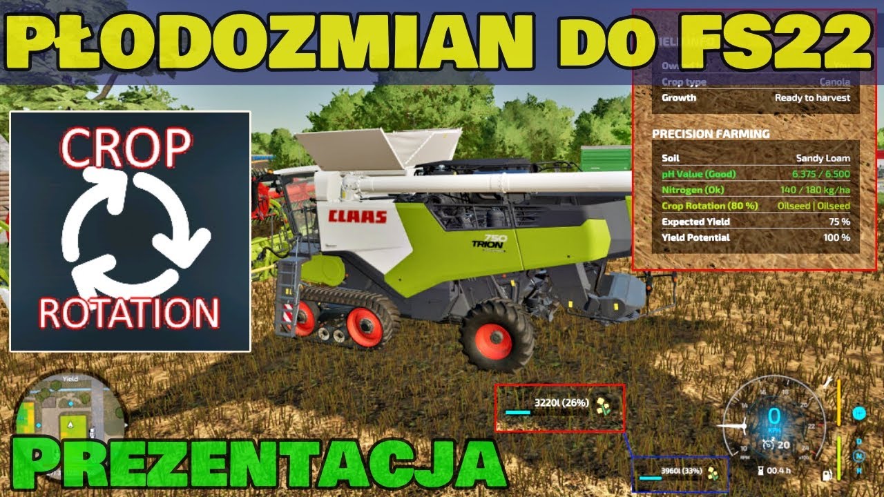 FS22 CropRotation - Płodozmian do Farming Simulator 22