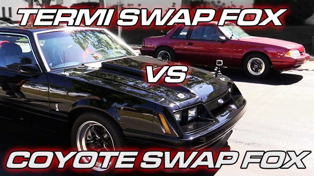 Termi Swapped Fox Body Mustang vs Coyote Swapped Fox Body Mustang