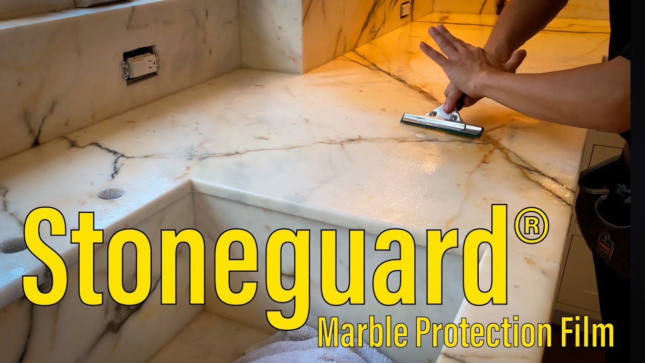 STONEGUARD | Marble Surface Protection Film | Installation - Calacatta