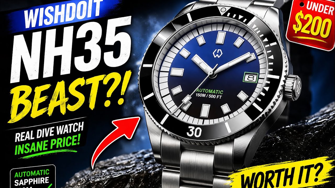 WishDoIt Men's Dive Watch, Quick Overview