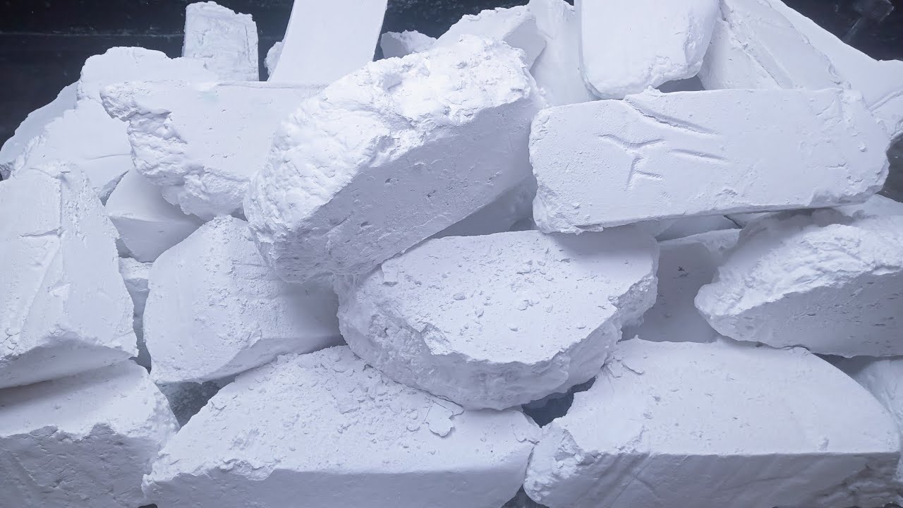 Jumbo Extra soft gymchalk fluffy white + buttery & Powdery Homemade | oddly satisfying | ASMR 