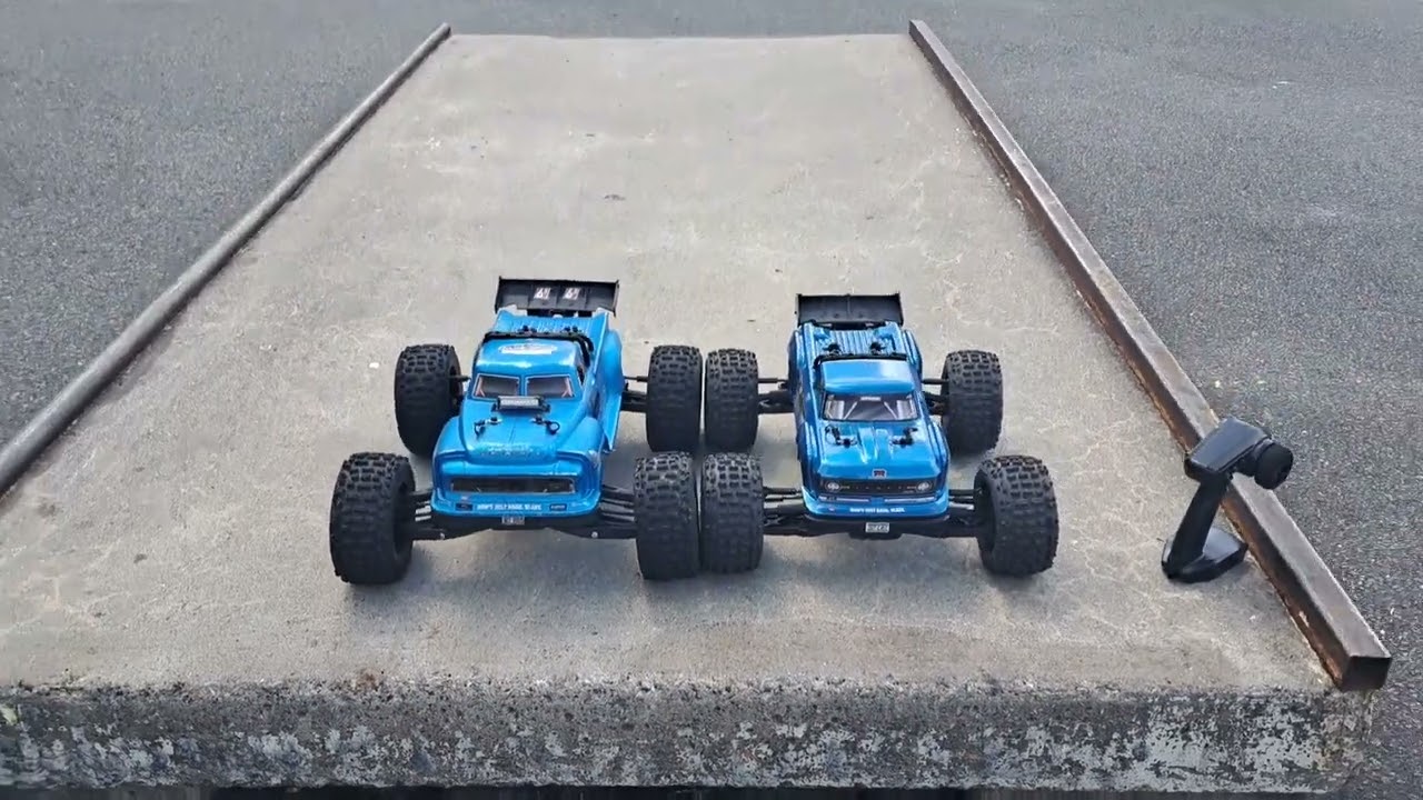 Arrma Outcast 4s and Arrma Notorious 6s BLX Backflip Action!!!!