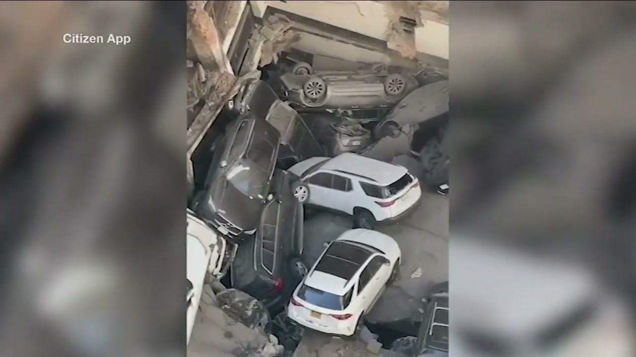 Building inspectors search for cause of garage collapse